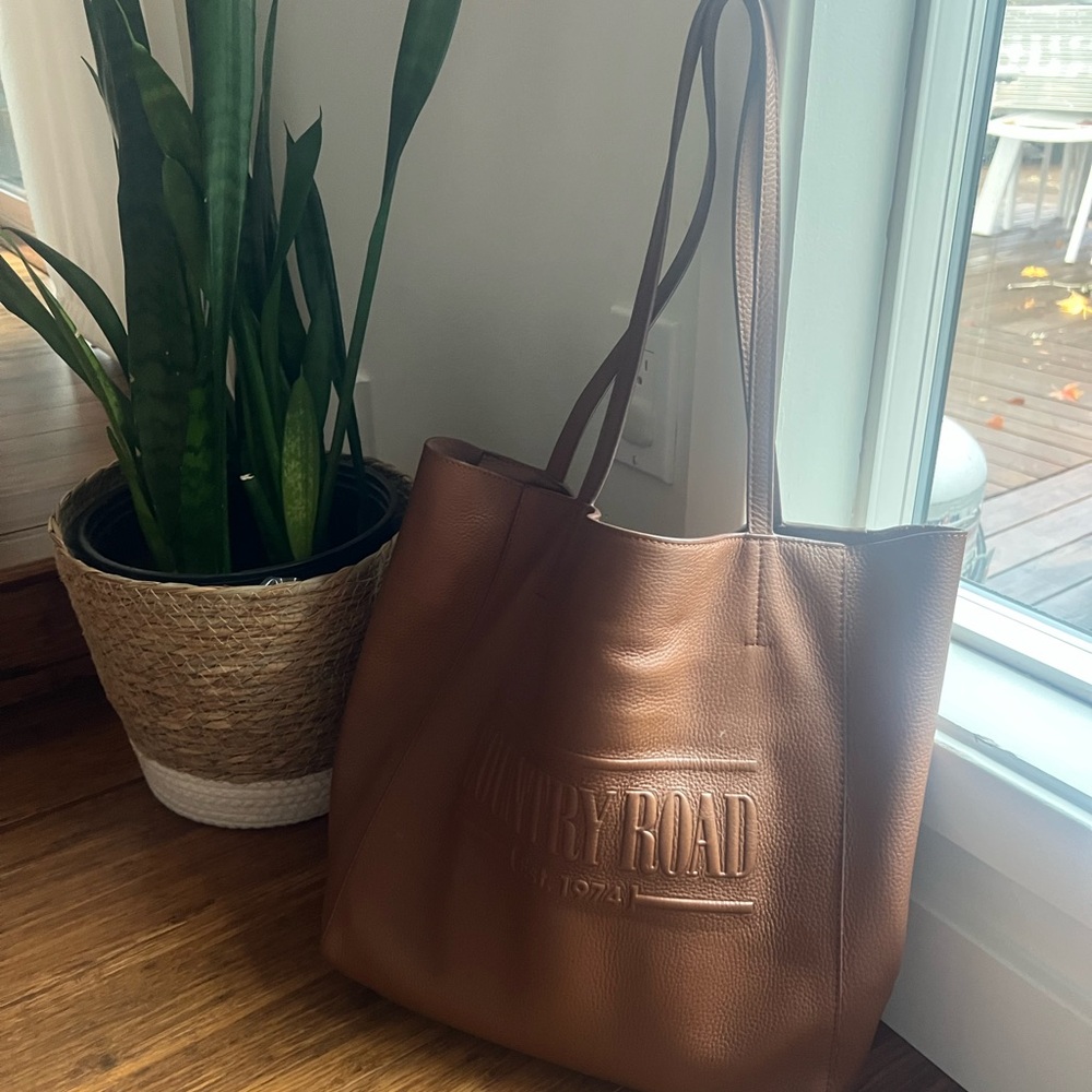 Country Road Brown Leather Tote